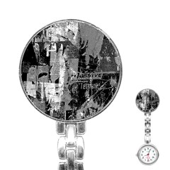 Urban Graffiti Stainless Steel Nurses Watch by ArtistRoseanneJones