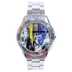 Urban Grunge Stainless Steel Watch by ArtistRoseanneJones