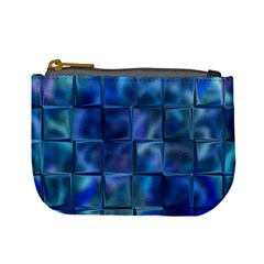 Blue Squares Tiles Coin Change Purse by KirstenStar