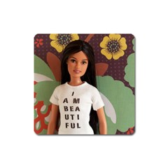 I Am Beautiful - Lupita Magnet (square) by tiffanygholar