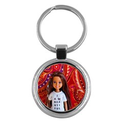 I Am Beautiful - Janet Key Chain (round) by tiffanygholar