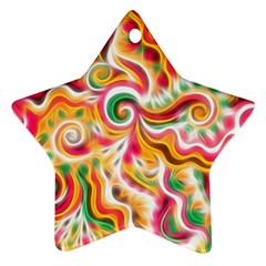 Sunshine Swirls Star Ornament by KirstenStar