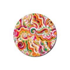 Sunshine Swirls Drink Coasters 4 Pack (round) by KirstenStar