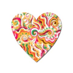 Sunshine Swirls Magnet (heart) by KirstenStar