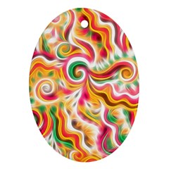 Sunshine Swirls Oval Ornament (two Sides) by KirstenStar