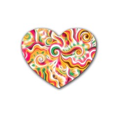 Sunshine Swirls Drink Coasters (heart) by KirstenStar