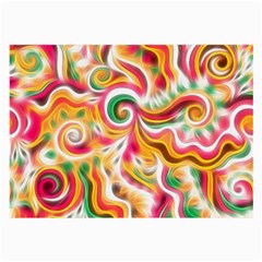 Sunshine Swirls Glasses Cloth (large, Two Sided) by KirstenStar