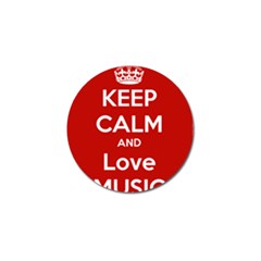 Keep Calm And Love Music 5739 Golf Ball Marker by SuperFunHappyTime