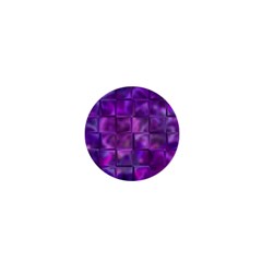 Purple Squares 1  Mini Button Magnet