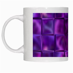 Purple Squares White Coffee Mug