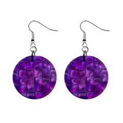 Purple Squares Mini Button Earrings by KirstenStar