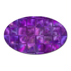 Purple Squares Magnet (Oval)