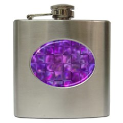 Purple Squares Hip Flask by KirstenStar