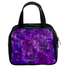 Purple Squares Classic Handbag (Two Sides)