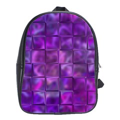 Purple Squares School Bag (Large)