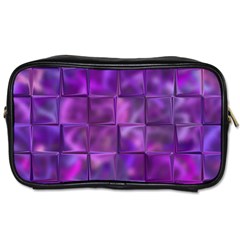 Purple Squares Travel Toiletry Bag (one Side) by KirstenStar