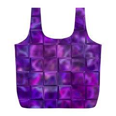 Purple Squares Reusable Bag (L)