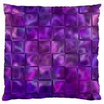Purple Squares Large Flano Cushion Case (Two Sides) Back