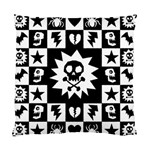 Goth Punk Skull Checkers Cushion Case (Two Sided)  Back