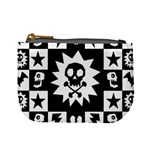 Goth Punk Skull Checkers Coin Change Purse Front