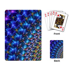 Blue Sunrise Fractal Playing Cards Single Design