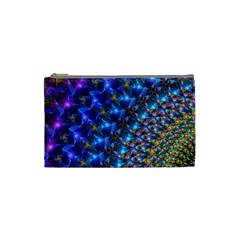 Blue Sunrise Fractal Cosmetic Bag (Small)