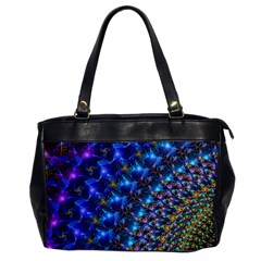 Blue Sunrise Fractal Oversize Office Handbag