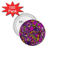 Purple Tribal Abstract Fish 1 75  Button (100 Pack) by KirstenStar