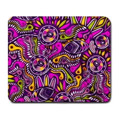 Purple Tribal Abstract Fish Large Mouse Pad (rectangle)