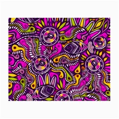 Purple Tribal Abstract Fish Glasses Cloth (small, Two Sided) by KirstenStar