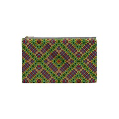 Multicolor Geometric Ethnic Seamless Pattern Cosmetic Bag (small) by dflcprints
