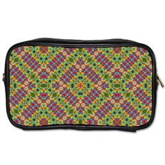 Multicolor Geometric Ethnic Seamless Pattern Travel Toiletry Bag (two Sides) by dflcprints