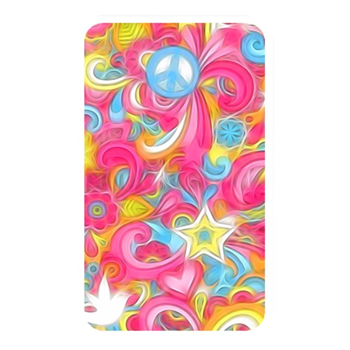 Hippy Peace Swirls Memory Card Reader (Rectangular)