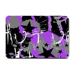 Purple Scene Kid Small Door Mat by ArtistRoseanneJones