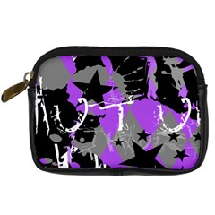 Purple Scene Kid Digital Camera Leather Case by ArtistRoseanneJones