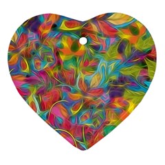 Colorful Autumn Heart Ornament by KirstenStar