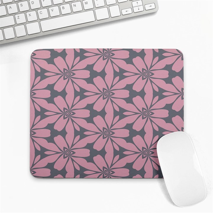 Pink flowers pattern Large Mousepad