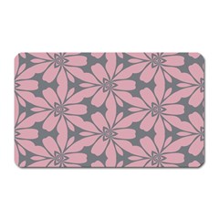 Pink Flowers Pattern Magnet (rectangular)