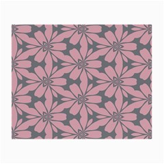 Pink Flowers Pattern Small Glasses Cloth (2 Sides) by LalyLauraFLM