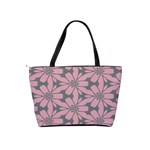 Pink flowers pattern Classic Shoulder Handbag Back