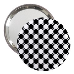 Black And White Polka Dots 3  Handbag Mirror