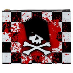 Emo Skull Cosmetic Bag (xxxl) by ArtistRoseanneJones