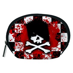 Emo Skull Accessory Pouch (medium) by ArtistRoseanneJones