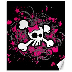 Girly Skull And Crossbones Canvas 20  X 24  (unframed) by ArtistRoseanneJones