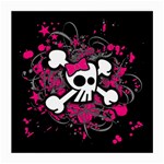 Girly Skull And Crossbones Glasses Cloth (Medium, Two Sided) Back