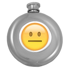 Neutral Face  Hip Flask (round) by Bauble