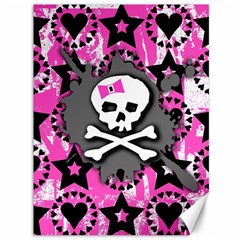 Pink Bow Skull Canvas 36  X 48  (unframed)