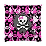 Pink Bow Skull Cushion Case (Single Sided)  Front