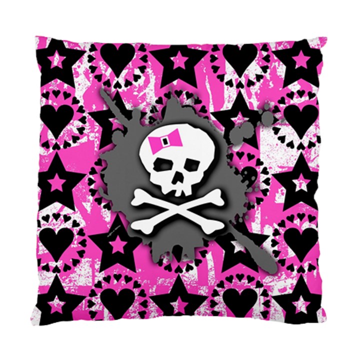 Pink Bow Skull Cushion Case (Single Sided) 