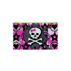 Pink Bow Skull Cosmetic Bag (xs) by ArtistRoseanneJones